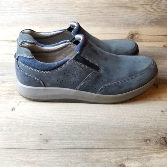 Clarks Collection Nubuck Leather Blue Slip On Loafer Sneakers main image 8